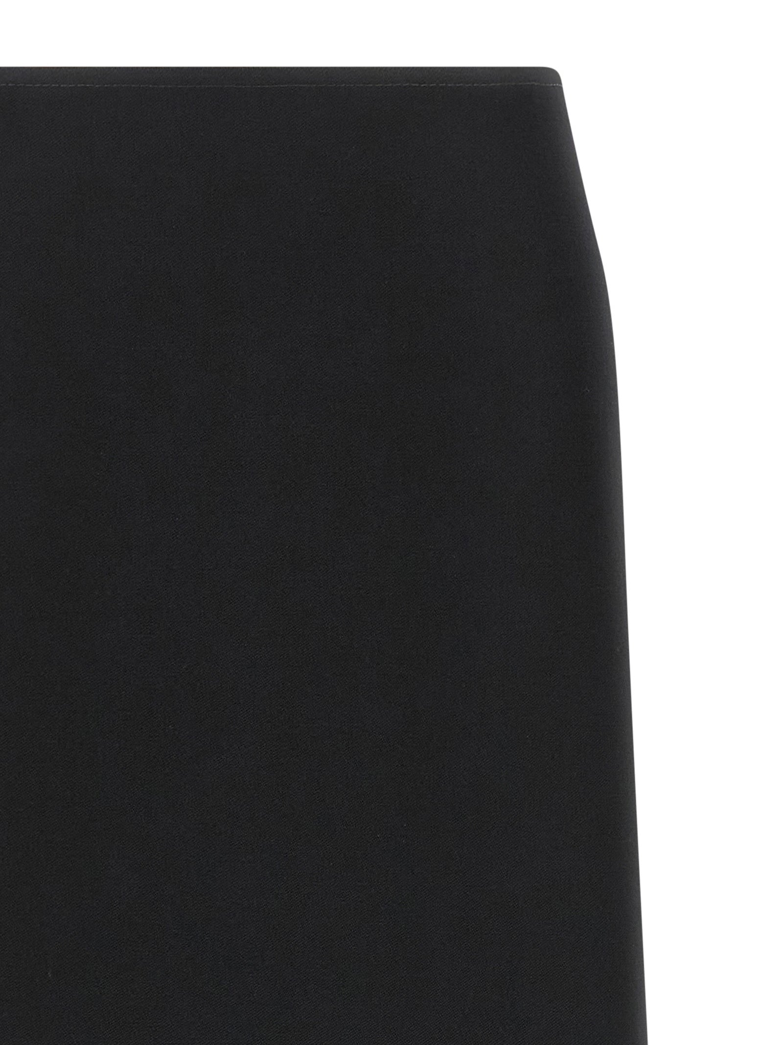 Elevate your elegance with the Fendi Black Virgin Wool Midi Skirt, a timeless masterpiece of Italian craftsmanship that embodies luxury and sophistication for any occasion.
