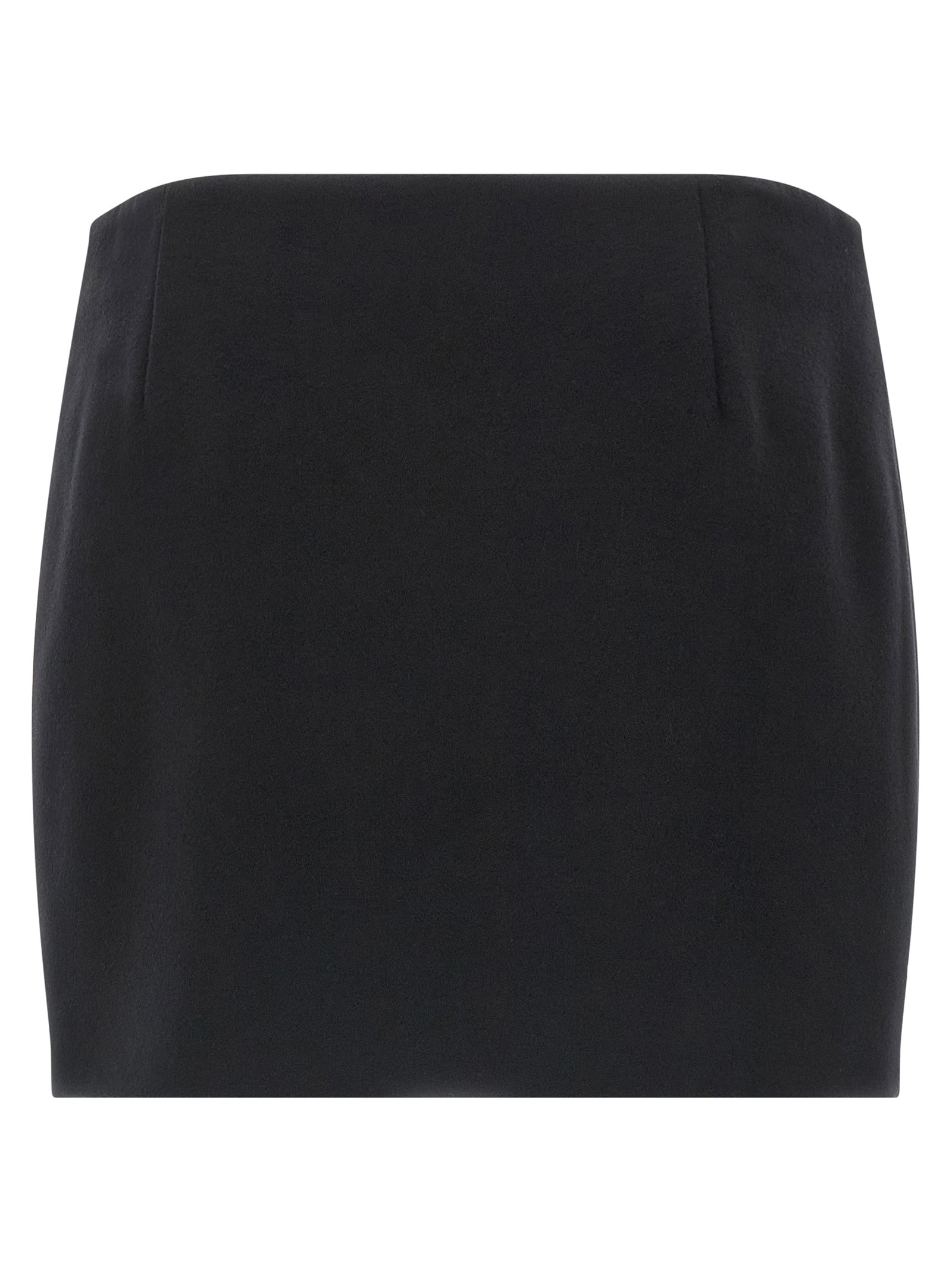 Discover the Ferragamo Black Virgin Wool Long Skirt, a luxurious blend of virgin wool and cashmere, embodying exquisite Italian craftsmanship and timeless elegance.