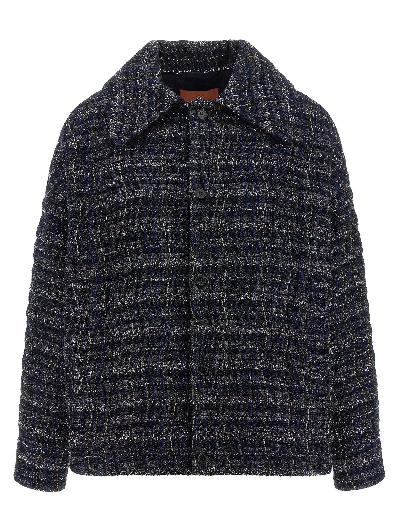 Indulge in the Missoni Blue Viscose Coat, a luxurious blend of artisanal craftsmanship and captivating design, perfect for those who embody elegance and sophistication.
