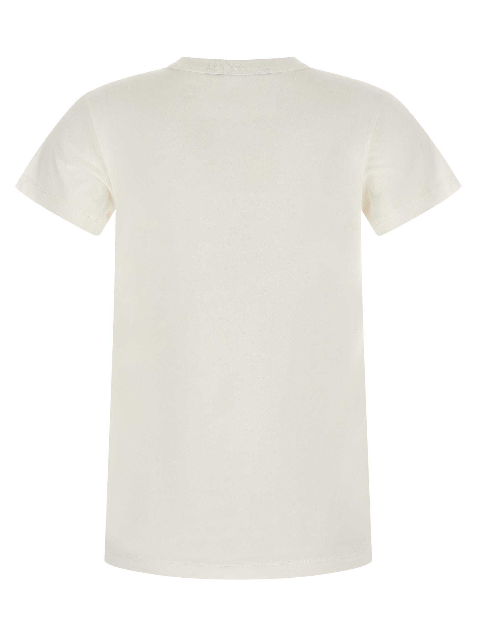 Elevate your wardrobe with the Valentino Garavani White Cotton T-Shirt, a luxurious blend of artistry and comfort, perfect for the discerning fashion connoisseur.