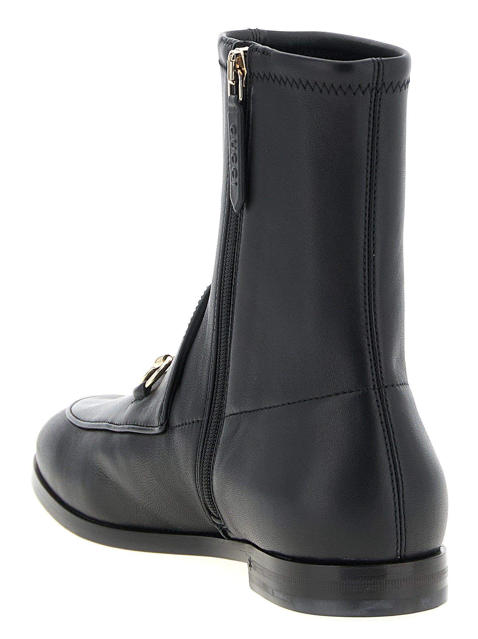 Gucci Black Lamb Leather Ankle Boots - Artisanal Luxury Footwear