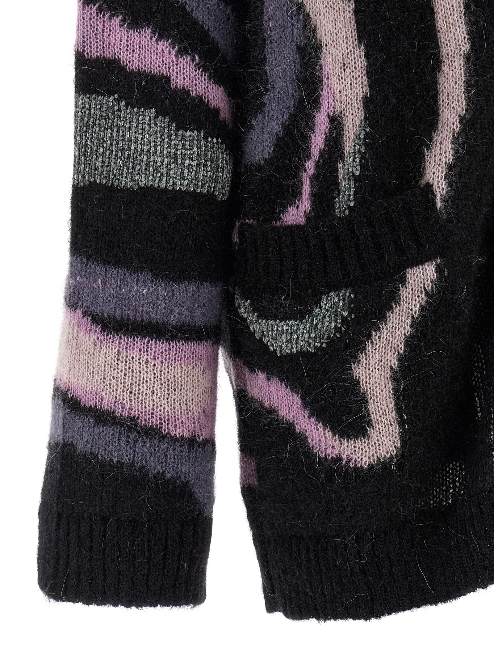 Indulge in the Emilio Pucci Black Wool Cardigan, an artisanal masterpiece of mohair and wool, embodying luxury and sophistication for the discerning individual.