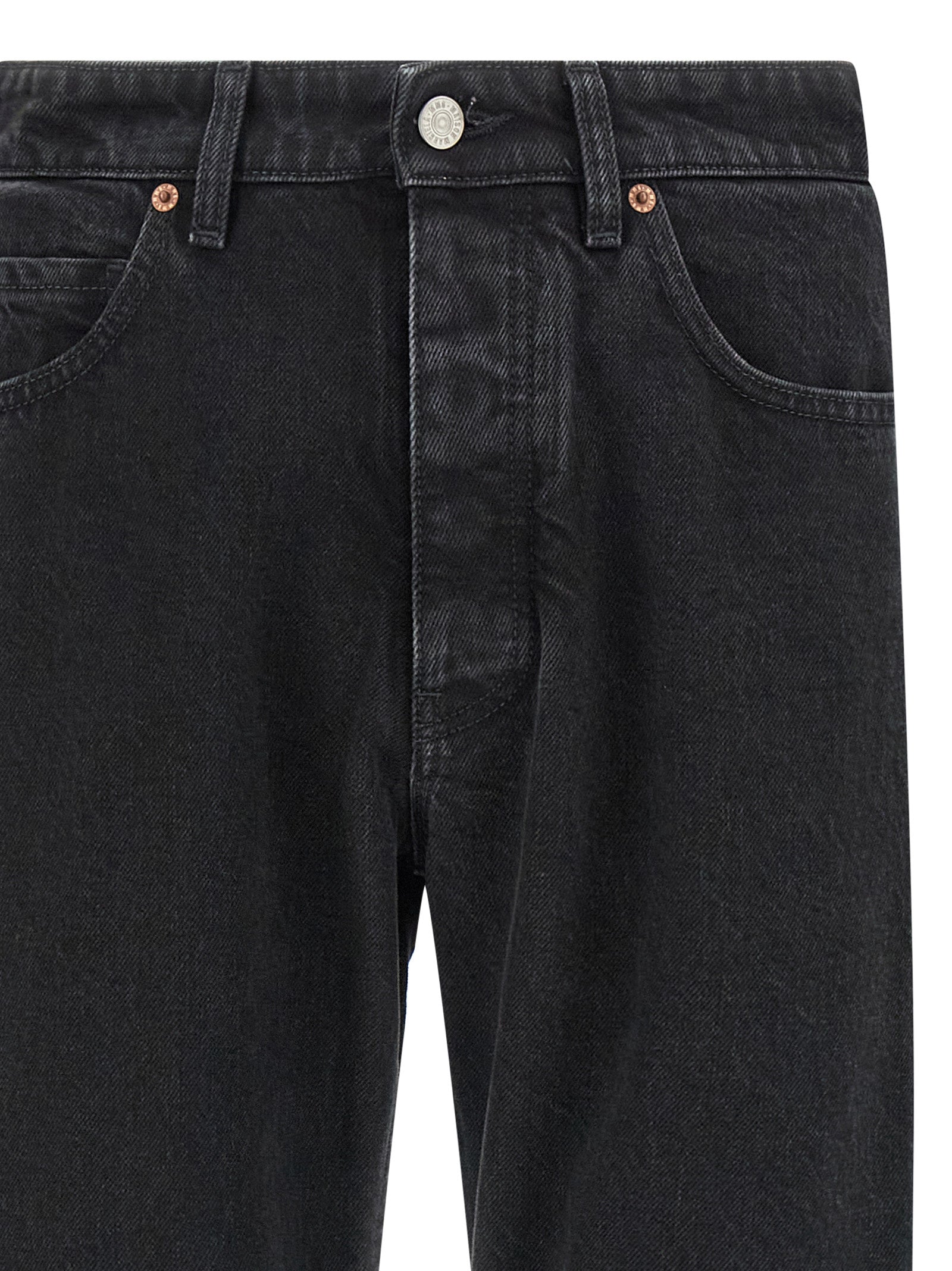 Elevate your wardrobe with MM6 Maison Margiela's Black Cotton Tapered Jeans, where exquisite craftsmanship meets bold sophistication for the discerning connoisseur.