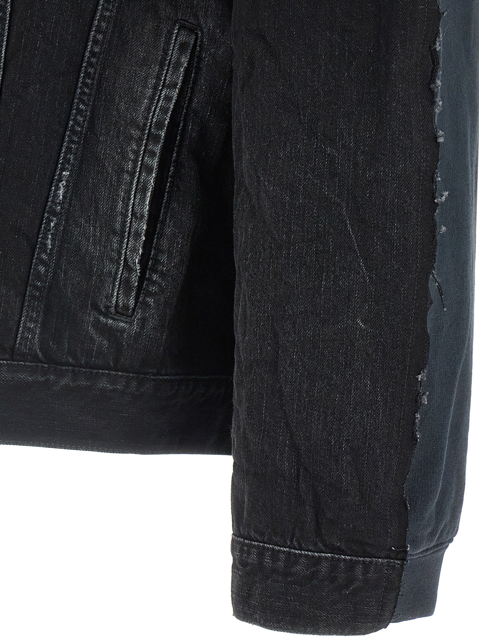 Balenciaga Black Cotton Denim Jacket | Designer Couture Elegance