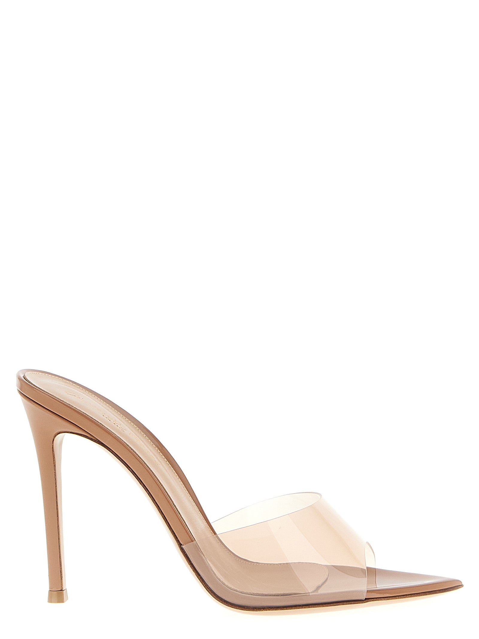 Elevate your elegance with Gianvito Rossi's Beige Plastic Stiletto Heel Sandals, where exquisite craftsmanship meets timeless allure for unforgettable moments.
