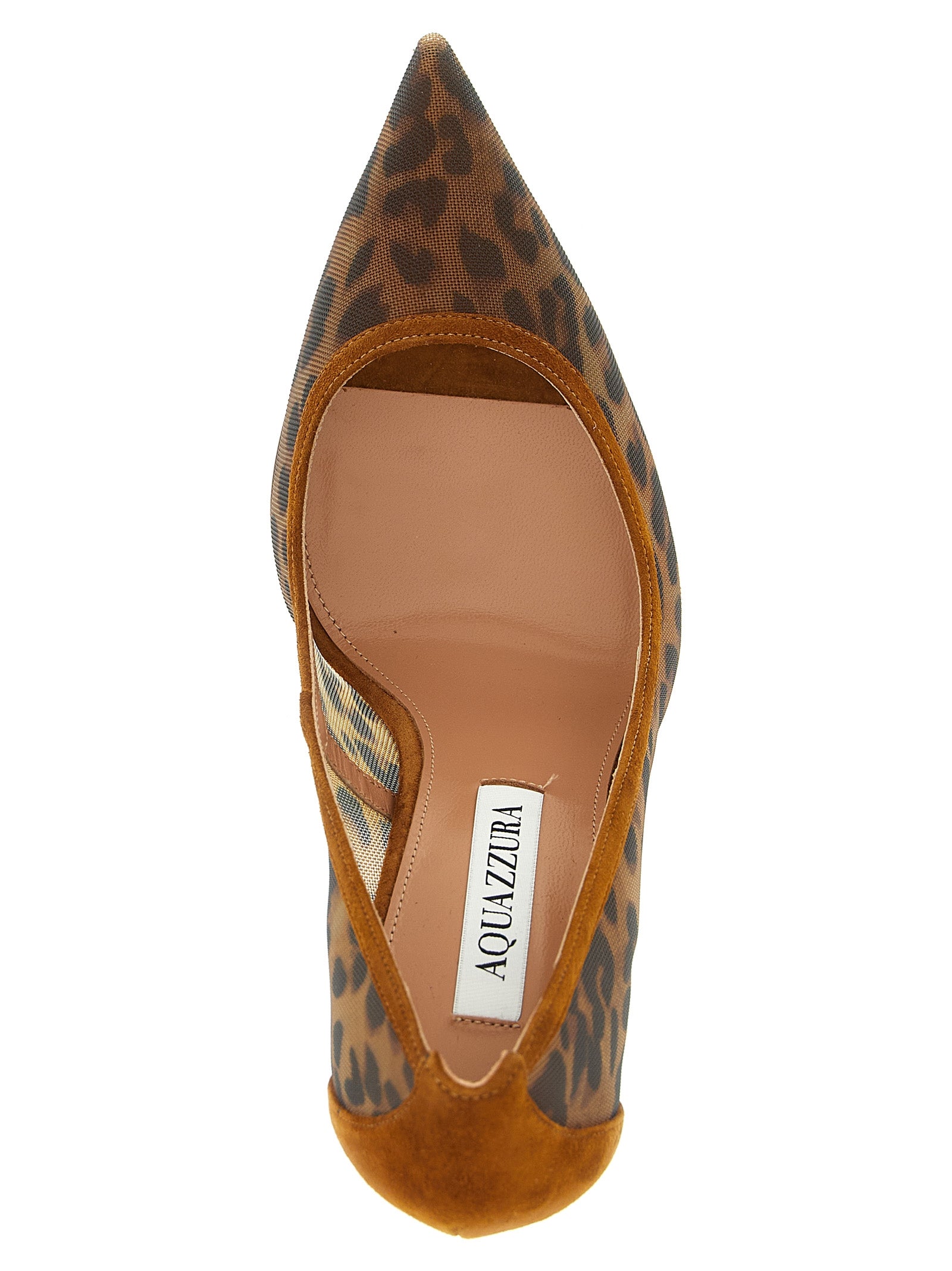 Experience the allure of Aquazzura's Brown Textile High Heel Pumps, where exquisite Italian craftsmanship meets luxurious materials for an unforgettable statement.