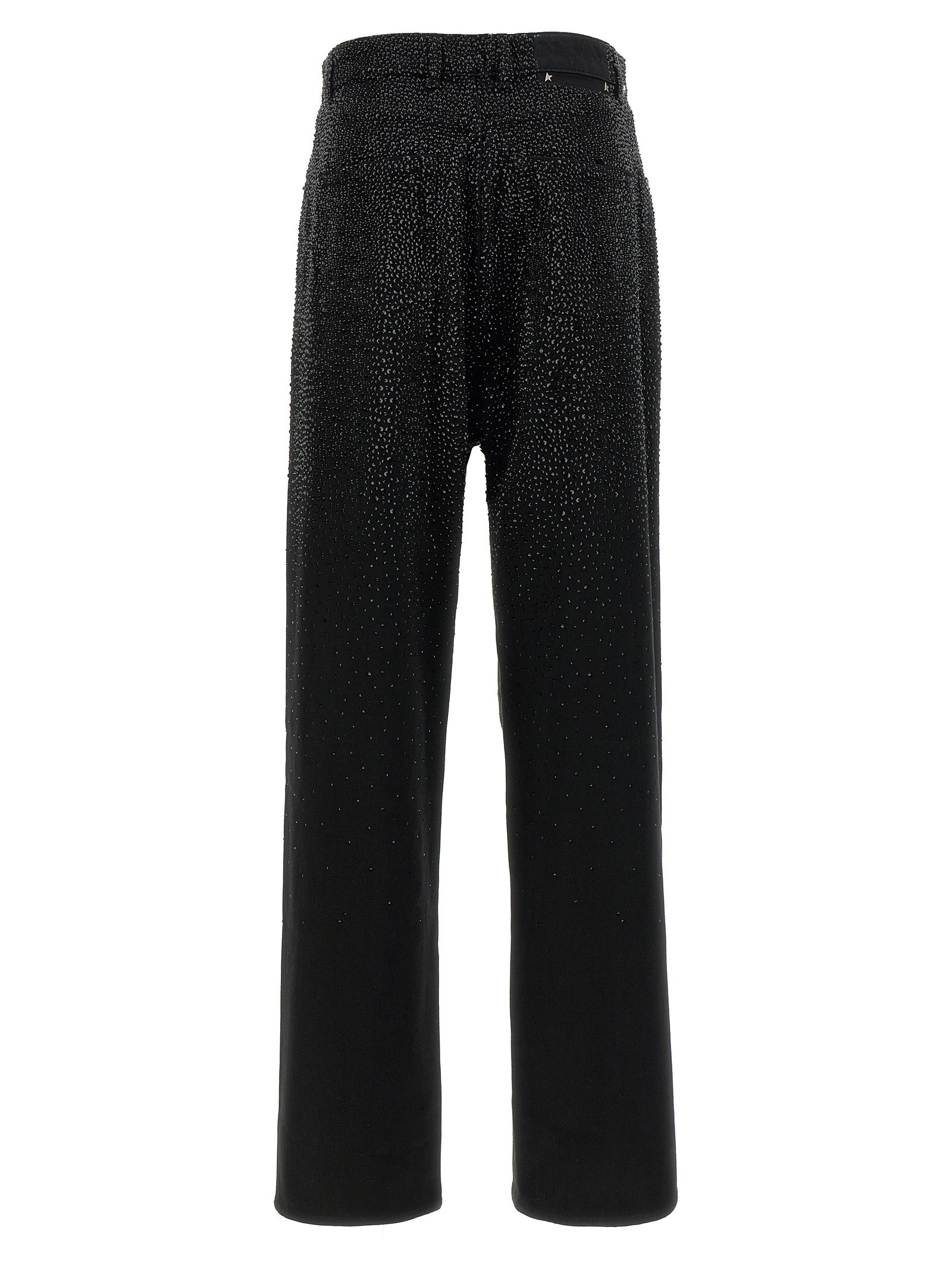 Golden Goose Black Wide-Leg Denim Jeans, Artisanal Luxury