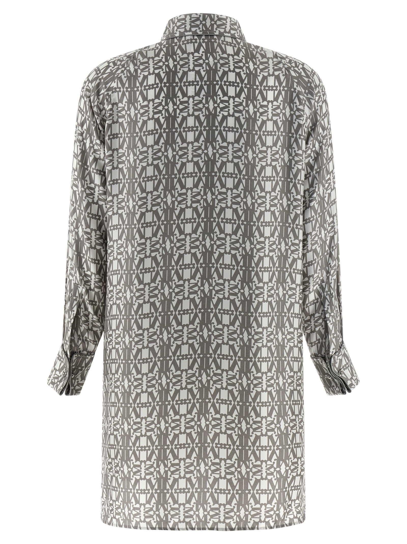 Indulge in the Max Mara Gray Silk Short Dress, a masterpiece of Italian craftsmanship, exuding timeless elegance and sophistication for the discerning fashion connoisseur.