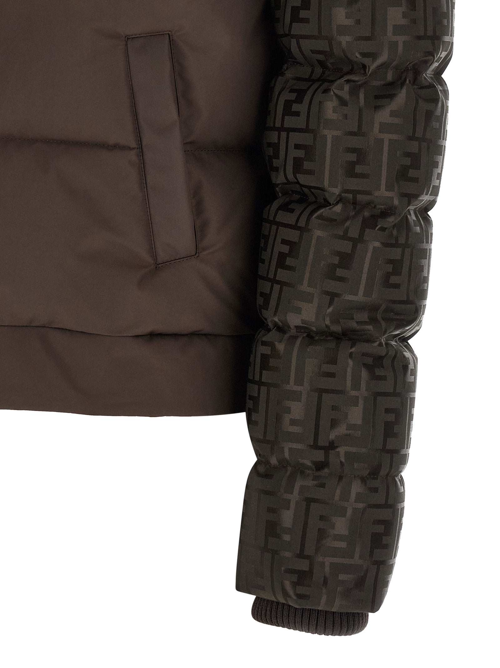 Fendi Brown Cotton Full-Length Jacket