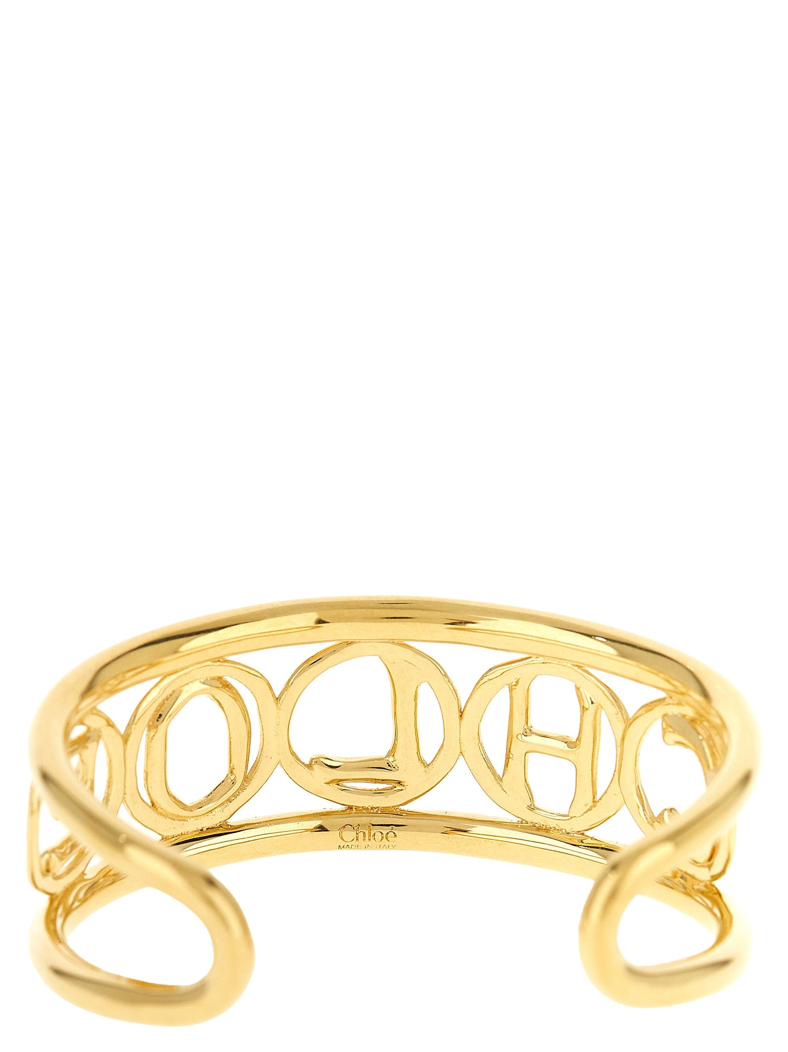 Chloé Gold Brass Cuff Bracelet - Artisanal Luxury Elegance