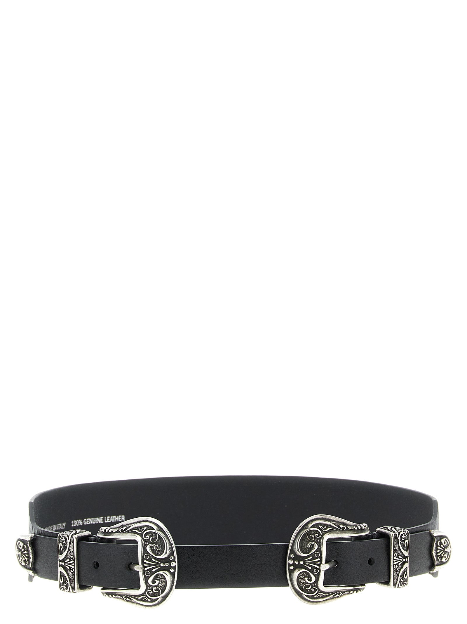 Golden Goose Black Cowhide Regular Belt - Artisanal Luxury Accessory