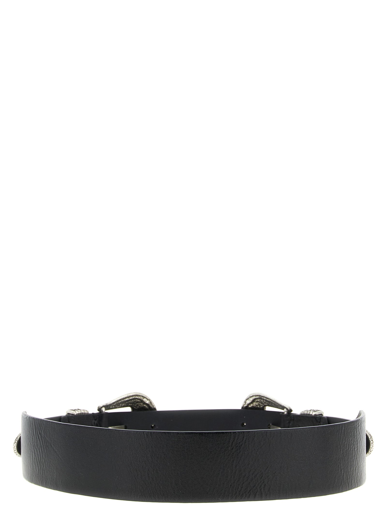 Golden Goose Black Cowhide Regular Belt - Artisanal Luxury Accessory