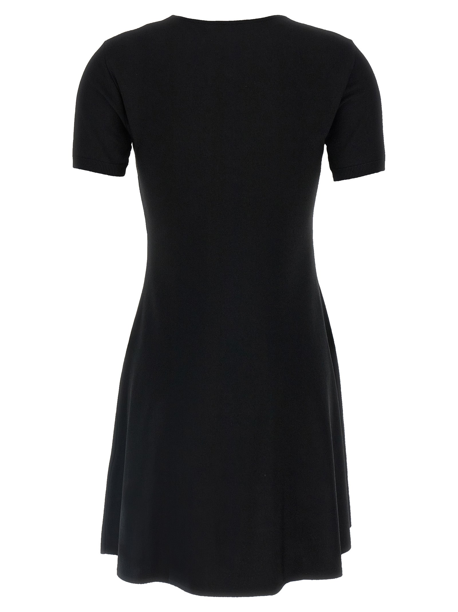 Indulge in the Valentino Garavani Black Viscose Short Dress, a couture masterpiece crafted in Italy, exuding timeless elegance and sophistication for every occasion.