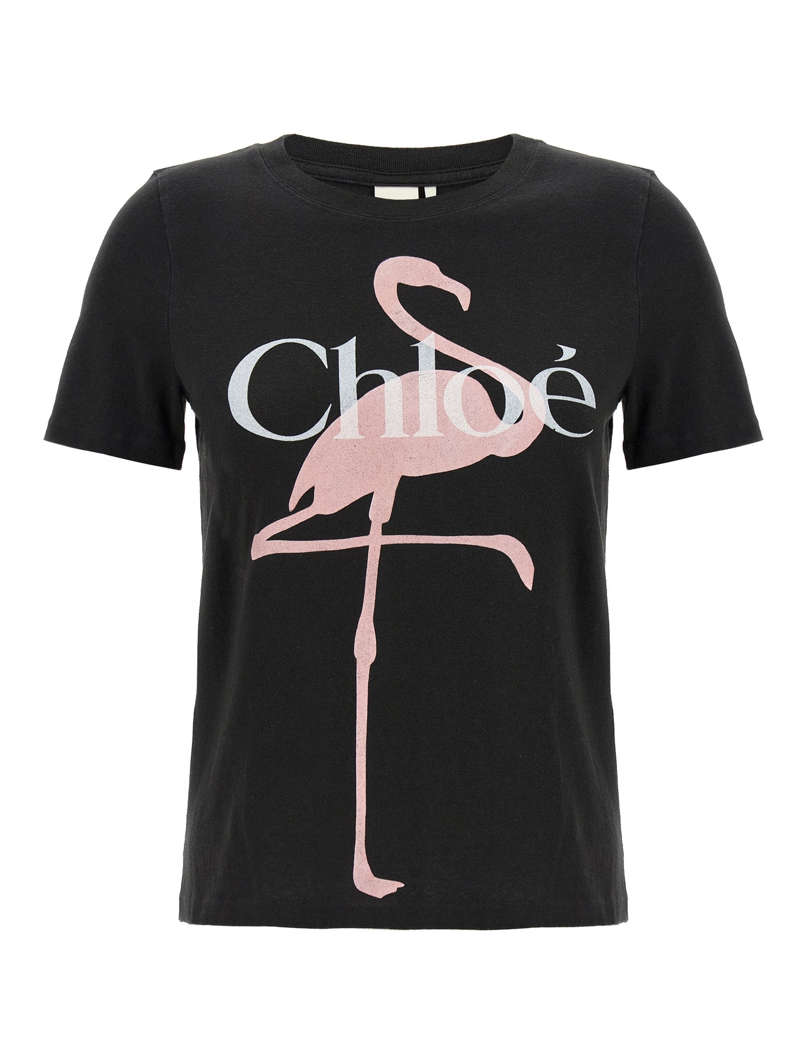 Chloé Black Cotton T-Shirt - Designer Couture Essential
