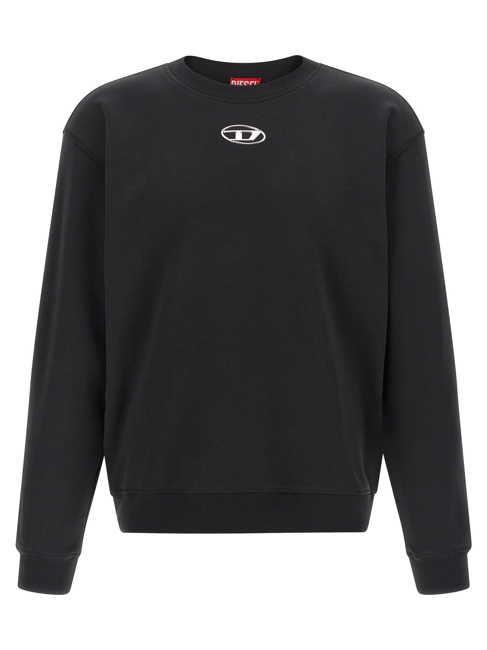 Diesel Black Cotton Sweatshirt – Designer Casual Luxury Wear