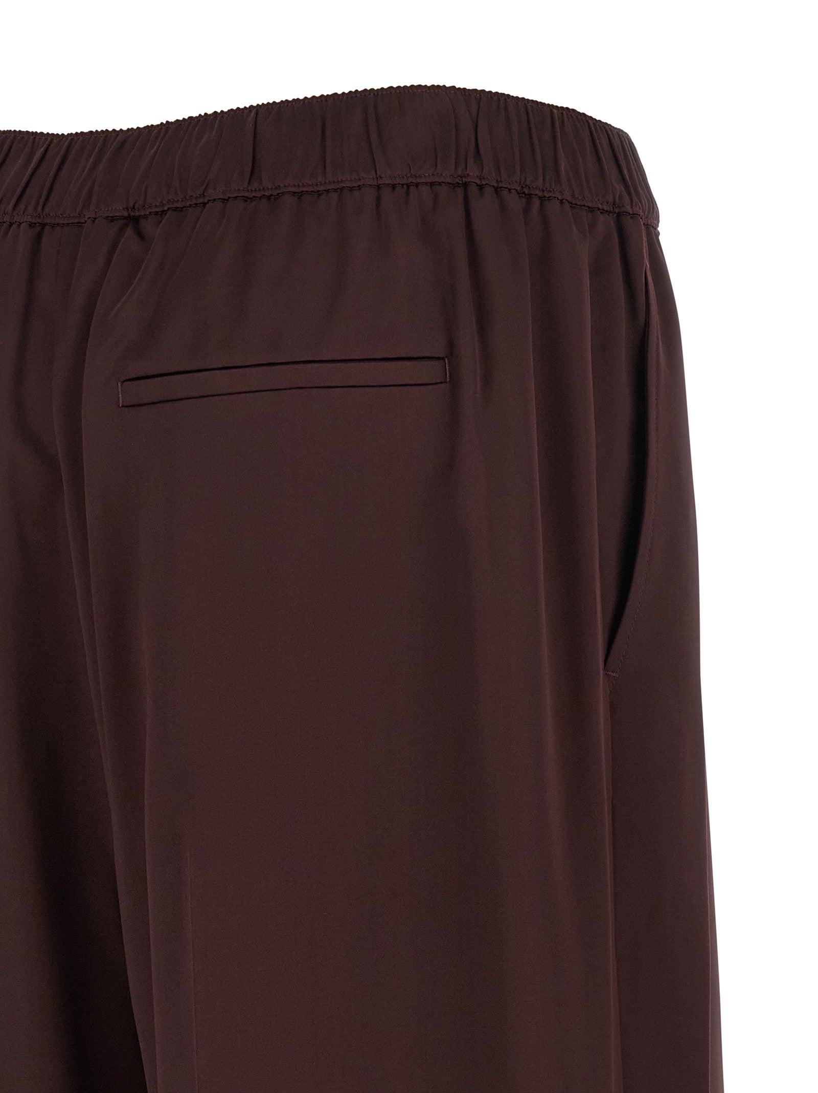 Tory Burch Bordeaux Viscose Casual Pants | Artisanal Luxury Elegance