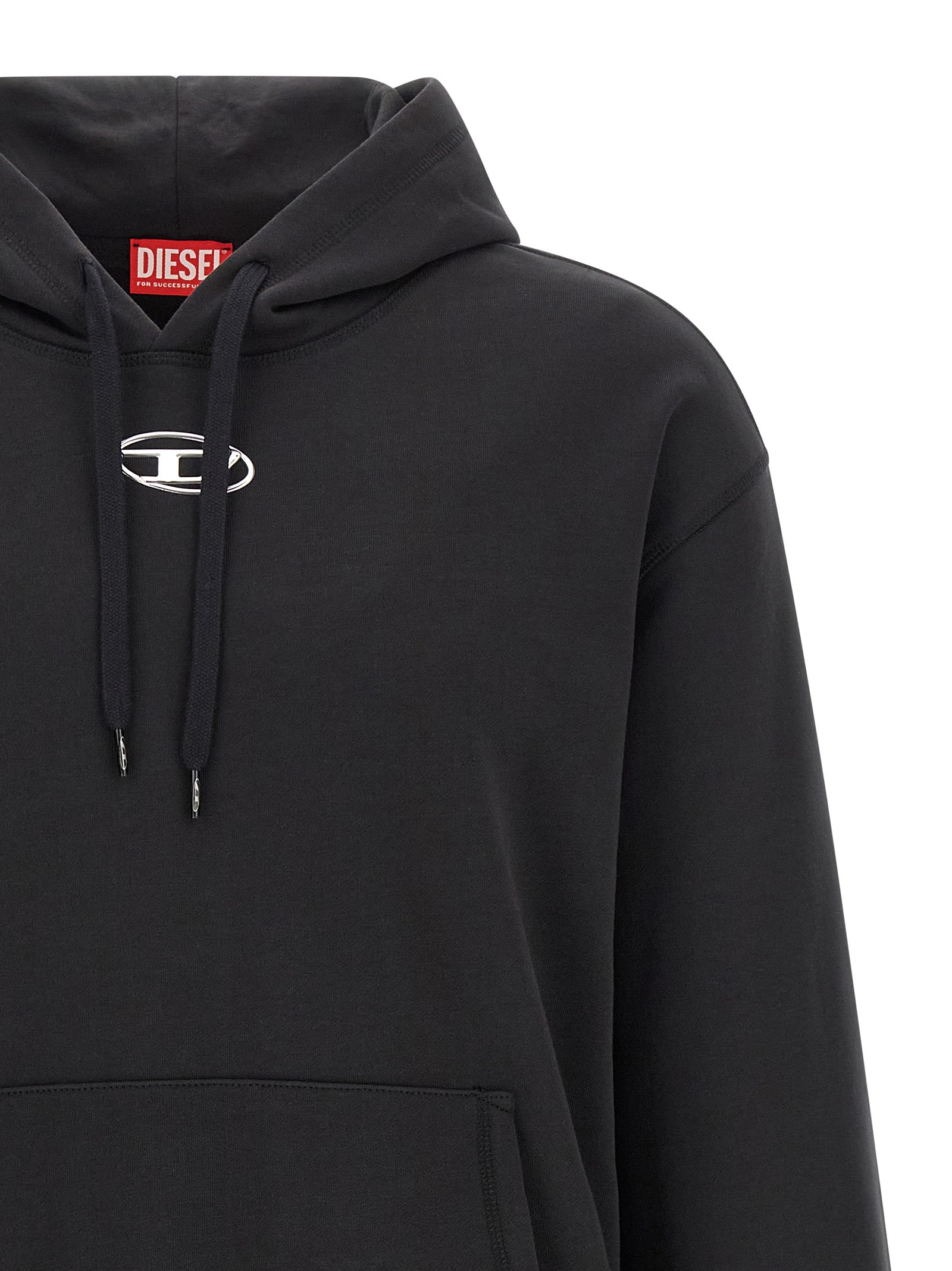 DIESEL Black Cotton Hoodie | Designer Luxury Comfort Essentials