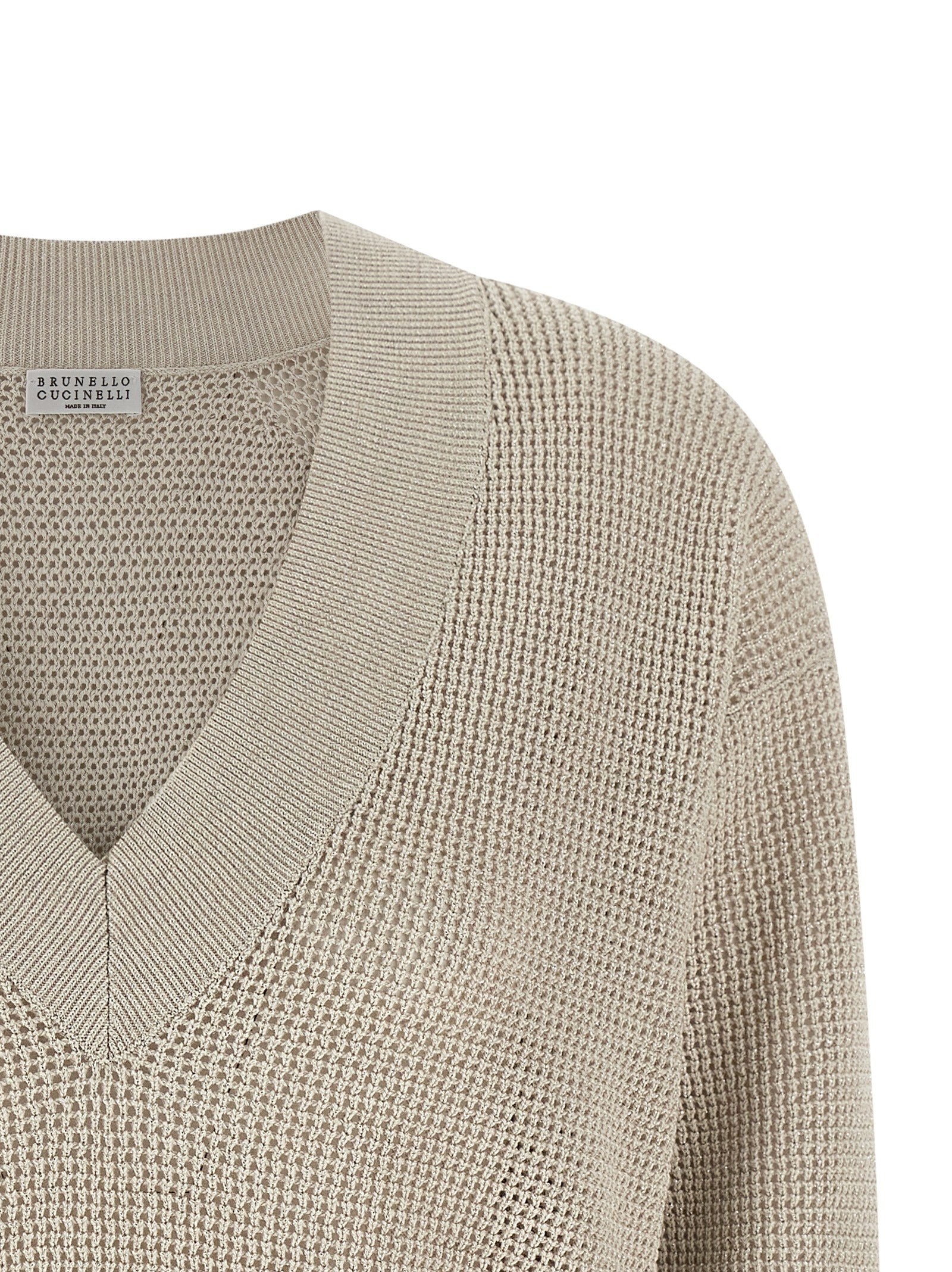 Brunello Cucinelli Beige Cotton Cardigan | Designer Artisanal Elegance