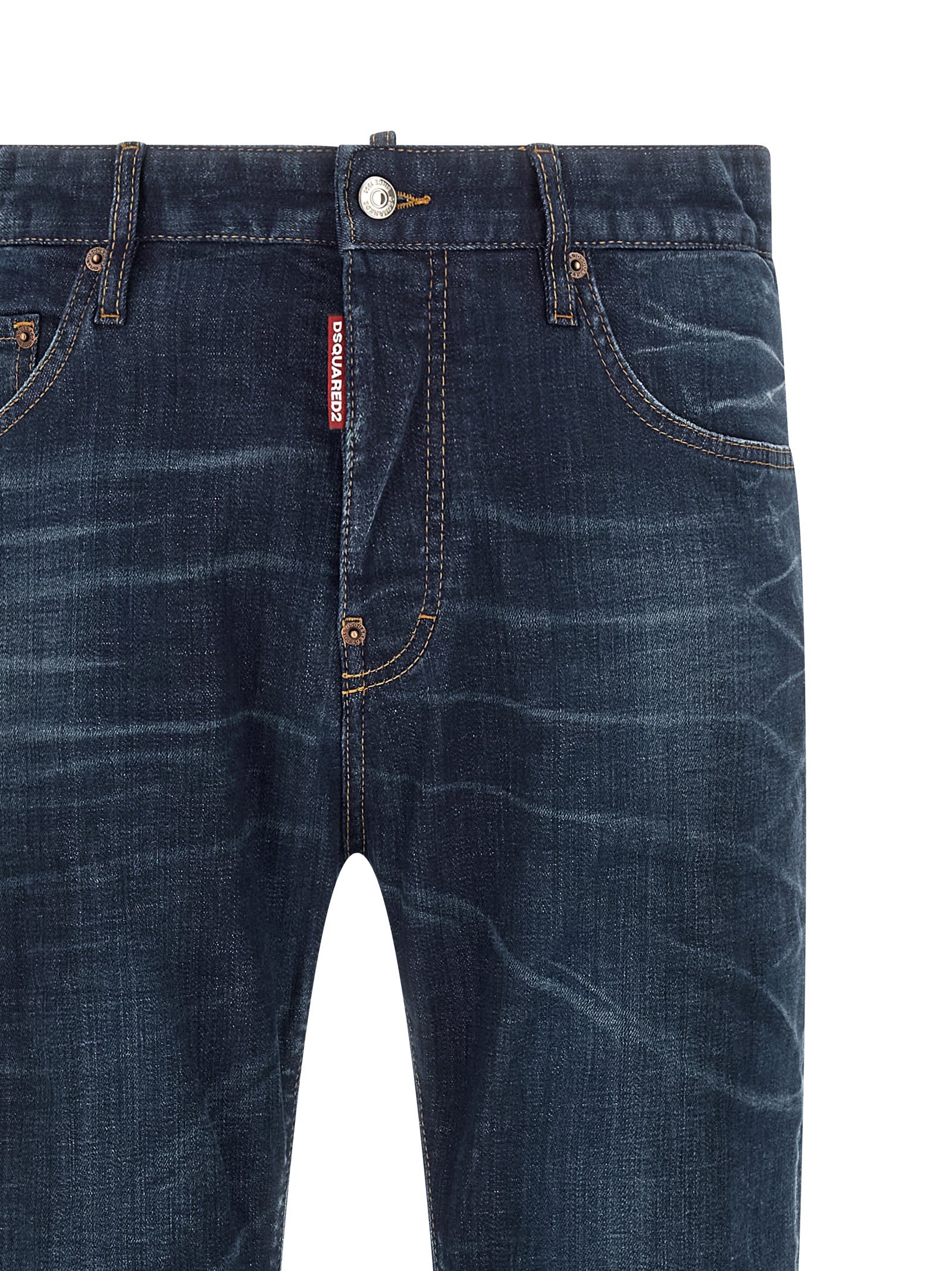 Dsquared² Blue Cotton Straight-Leg Jeans – Designer Luxury Denim