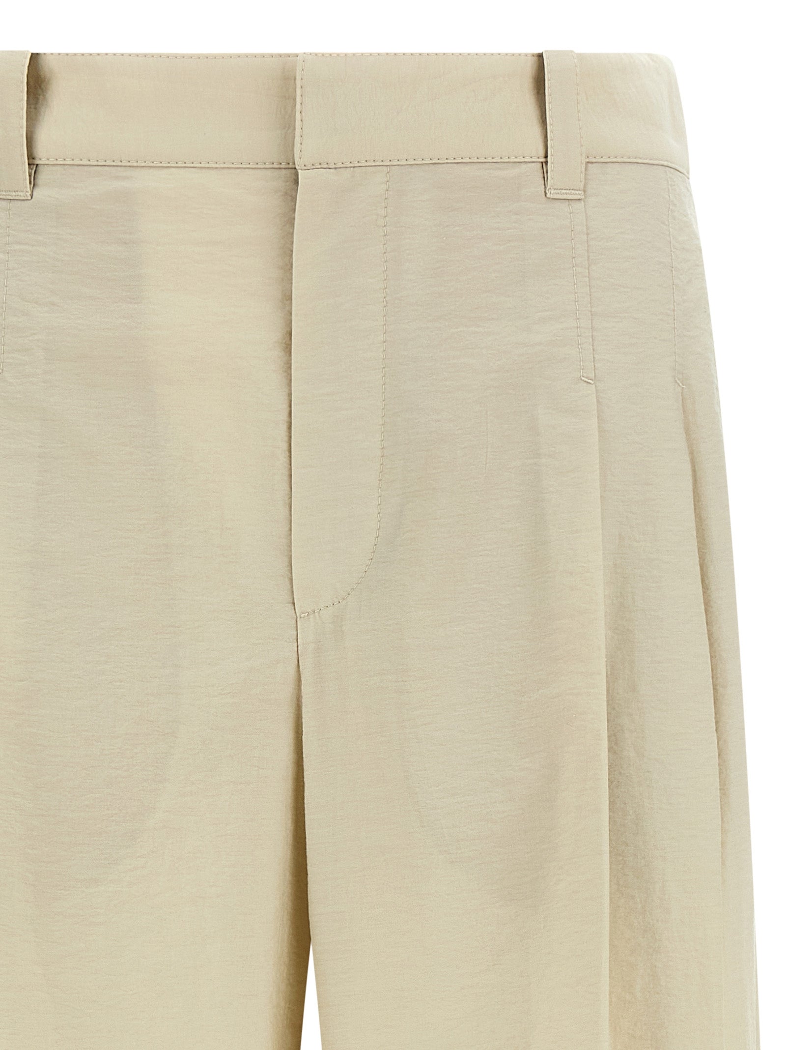 Brunello Cucinelli White Cotton Dress Pants - Artisanal Couture