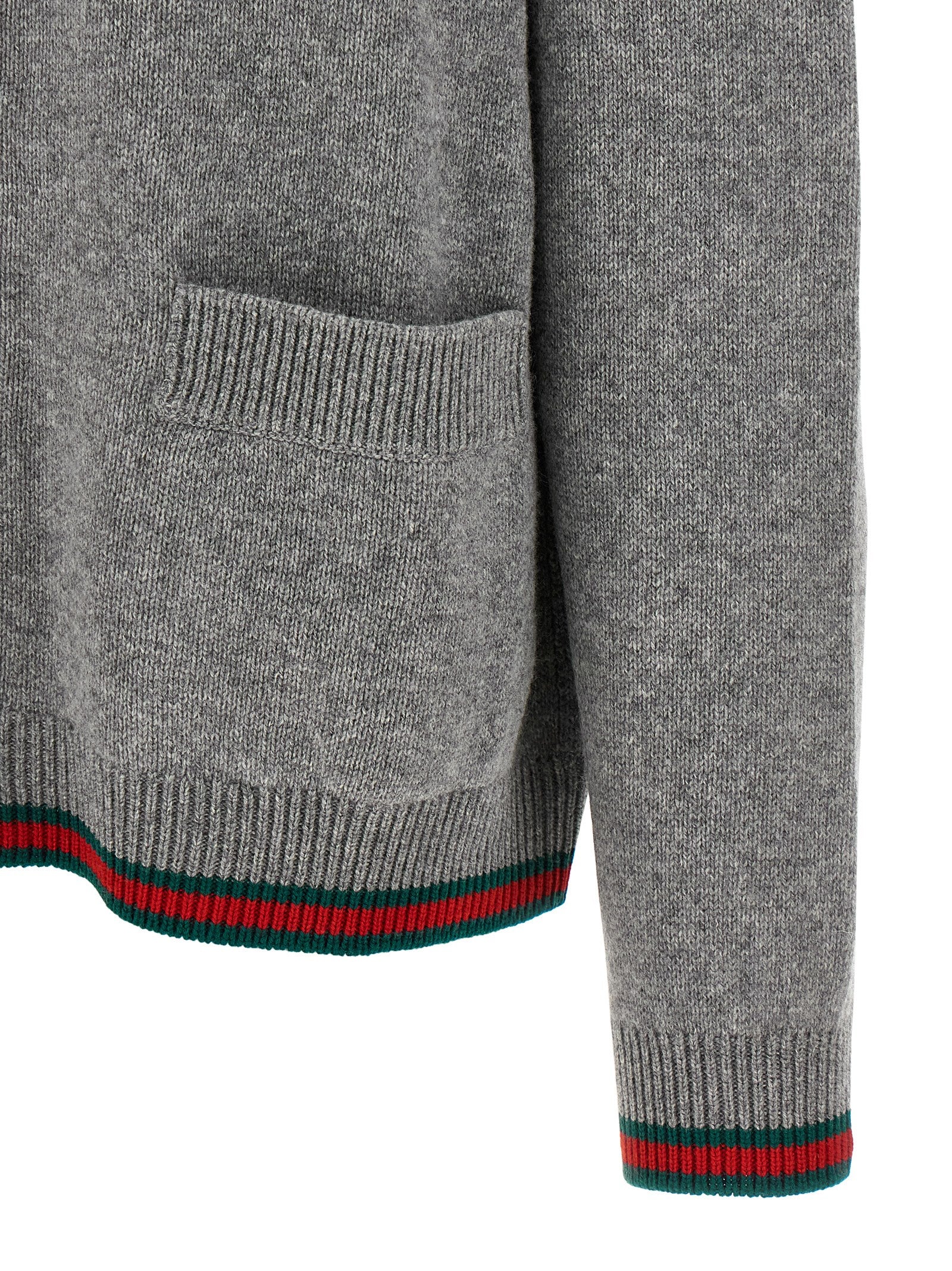 Gucci Gray Wool Cardigan - Artisanal Luxury for Timeless Elegance