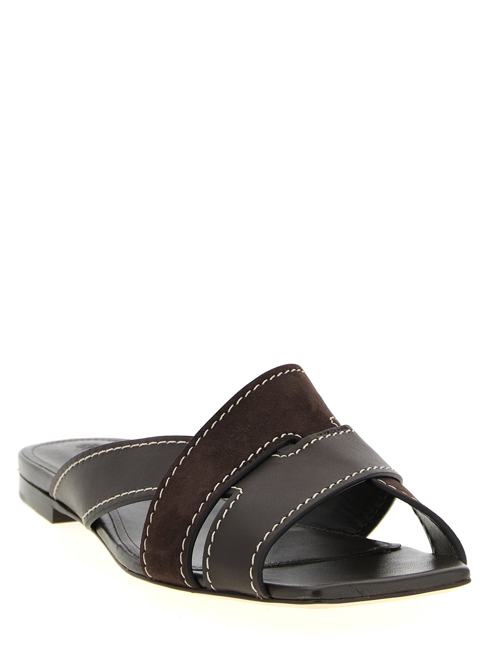 Tod's Brown Calfskin Slides