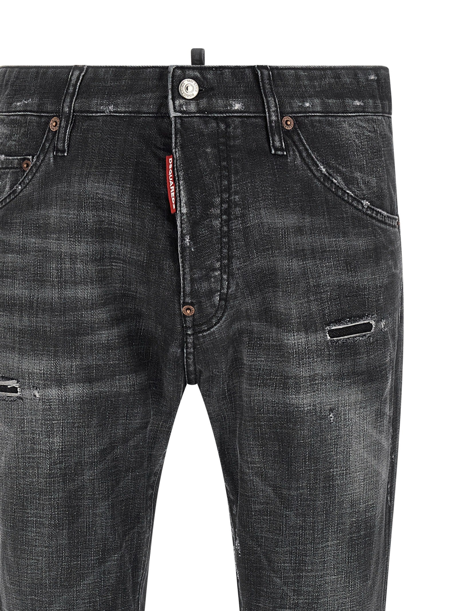 Dsquared² Black Cotton Jeans - Artisanal Luxury Denim