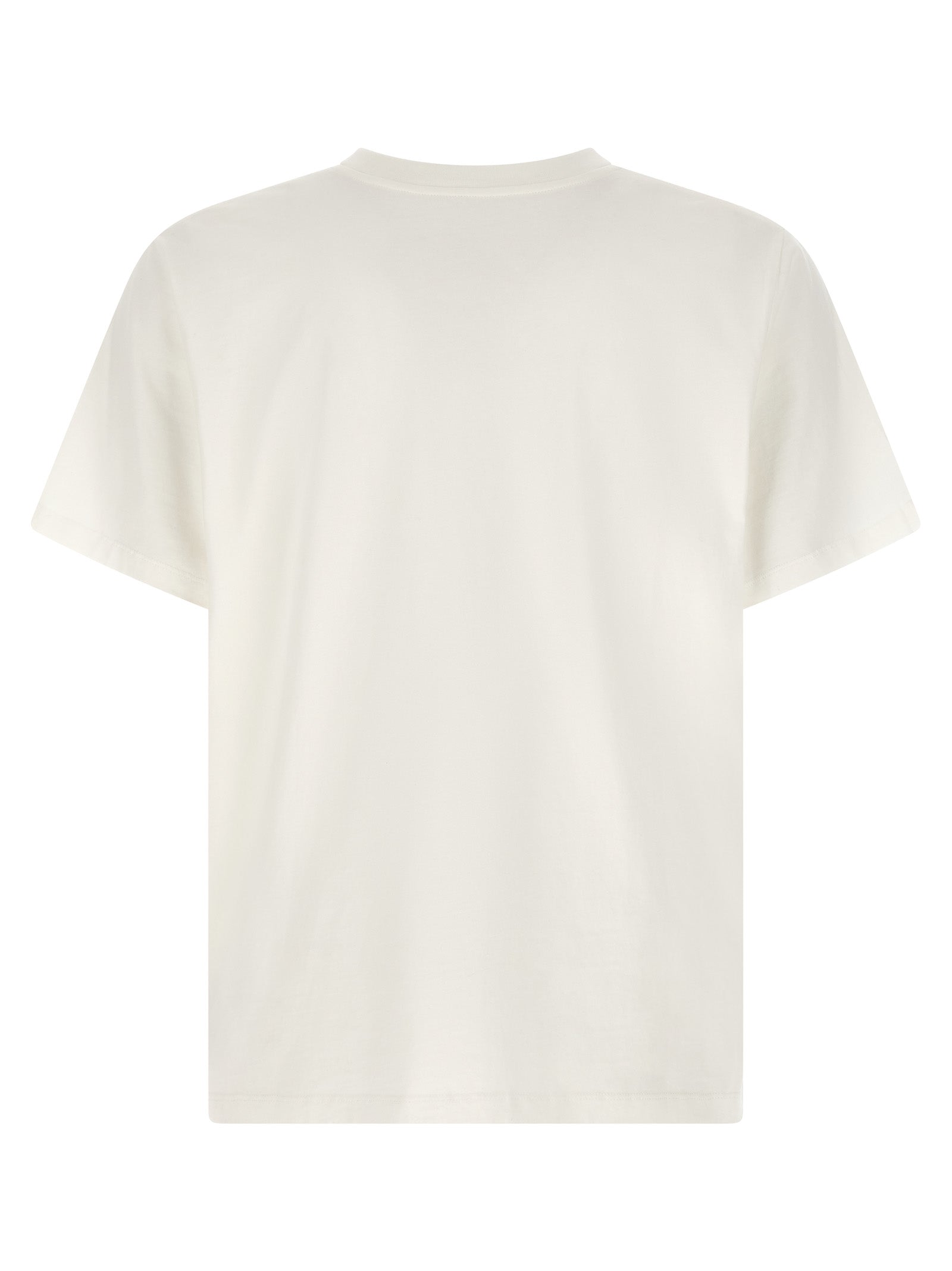 Elevate your wardrobe with the MM6 Maison Margiela White Cotton T-Shirt, a fusion of avant-garde design and luxurious comfort, perfect for discerning tastes.