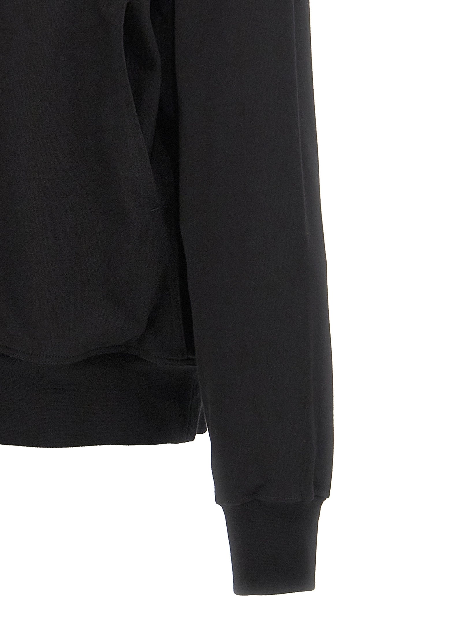 Rick Owens Black Cotton Sweatshirt