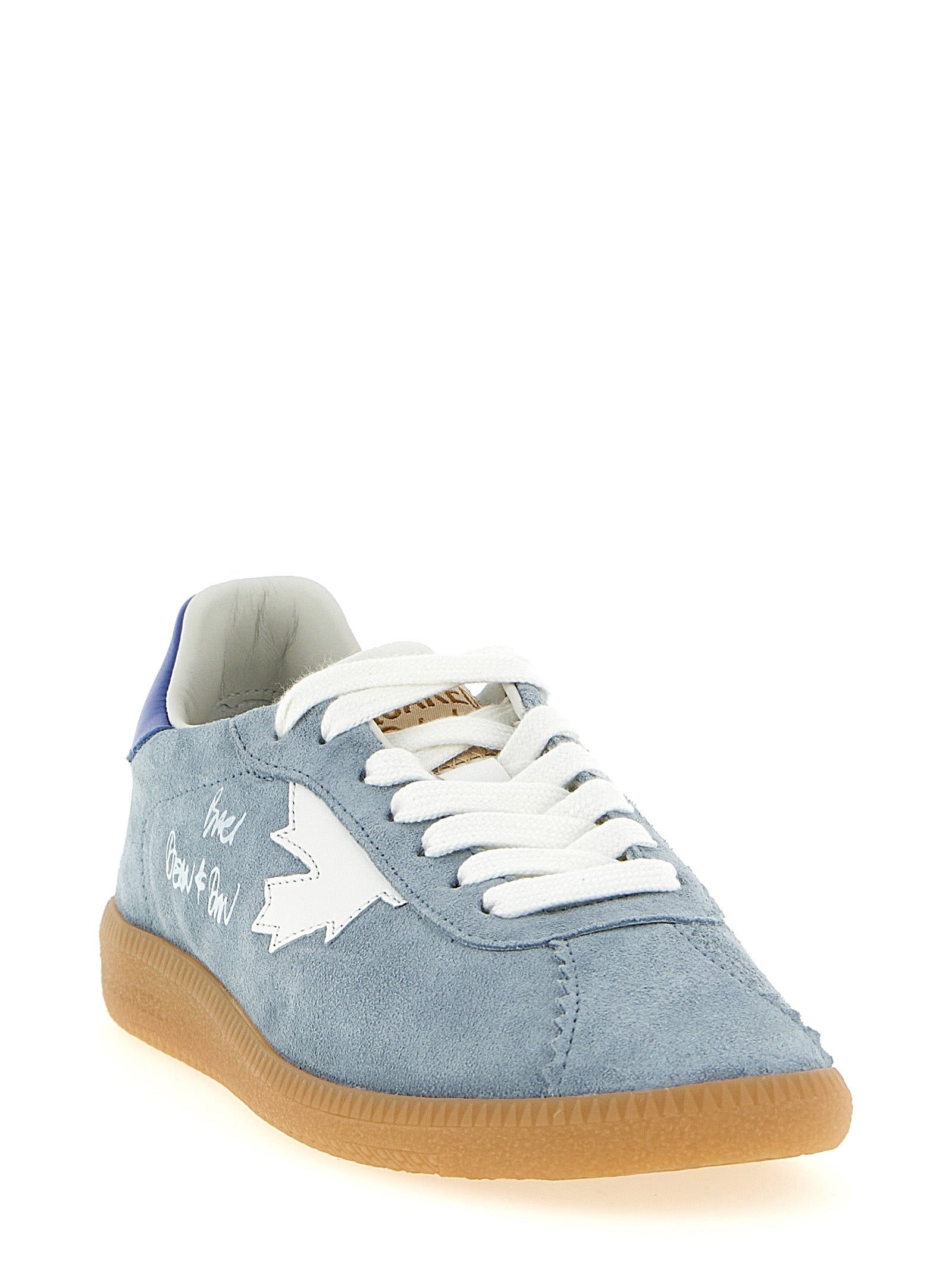 Dsquared² Blue Calfskin Low Top Sneakers - Designer Luxury Couture