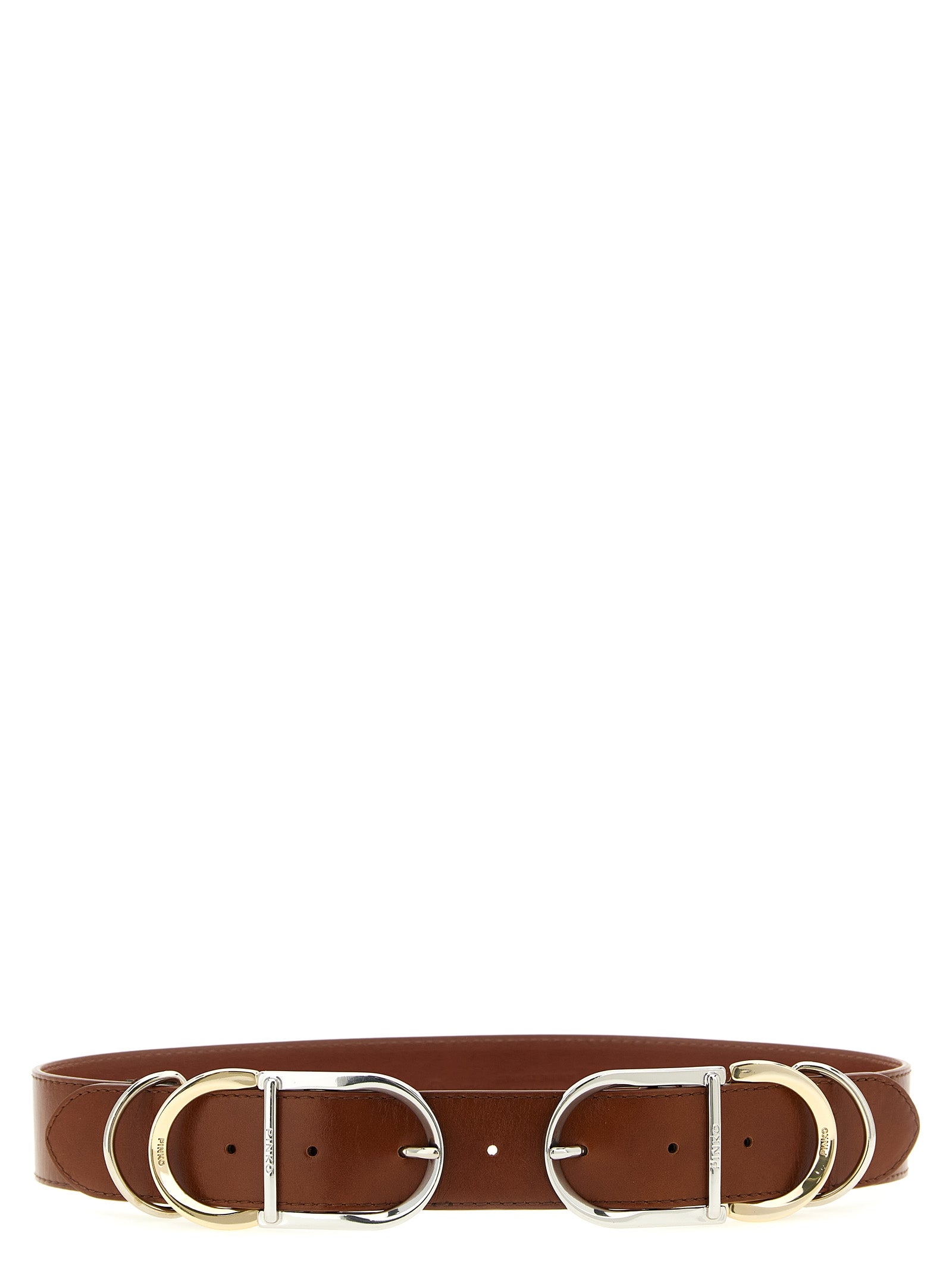 Experience the exquisite allure of the PINKO Hippolita Brown Lamb Leather Belt, a timeless accessory that embodies artisanal elegance and sophisticated style.