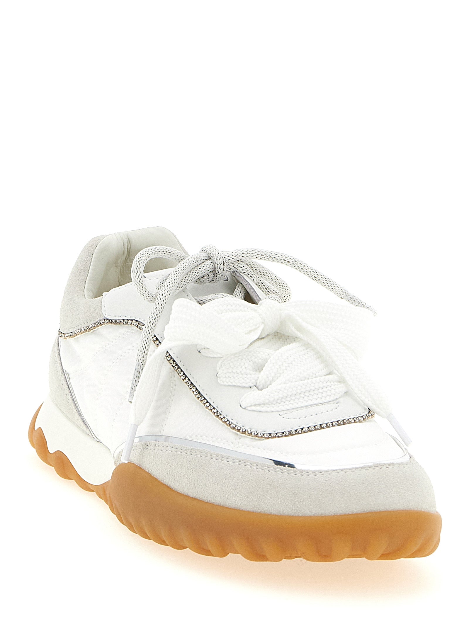 Discover the PINKO White Calfskin Athletic Sneakers, where luxurious materials meet exquisite craftsmanship, elevating your style with unmatched elegance and sophistication.