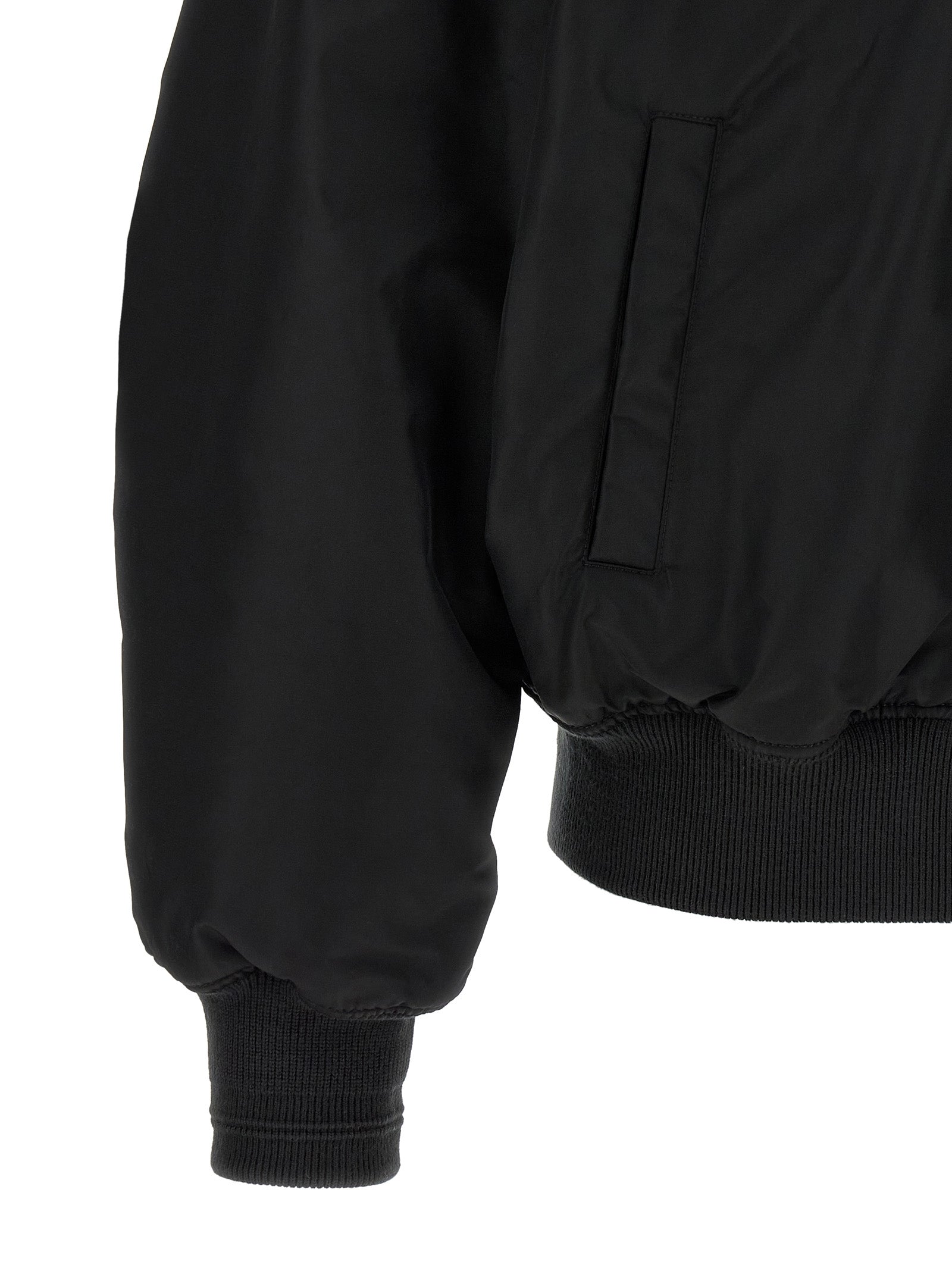 Diesel Black Polyamide Bomber Jacket - Designer Luxury Outerwear