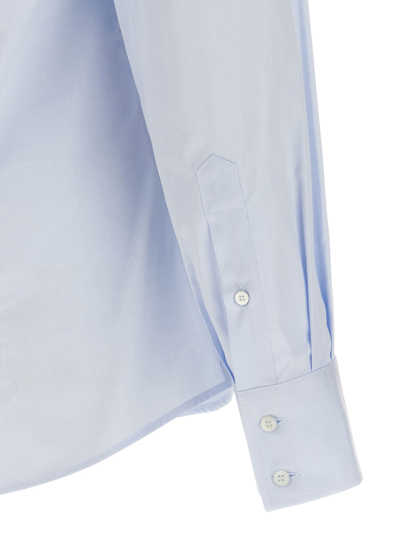 Brunello Cucinelli Blue Cotton Blouse - Designer Couture Elegance