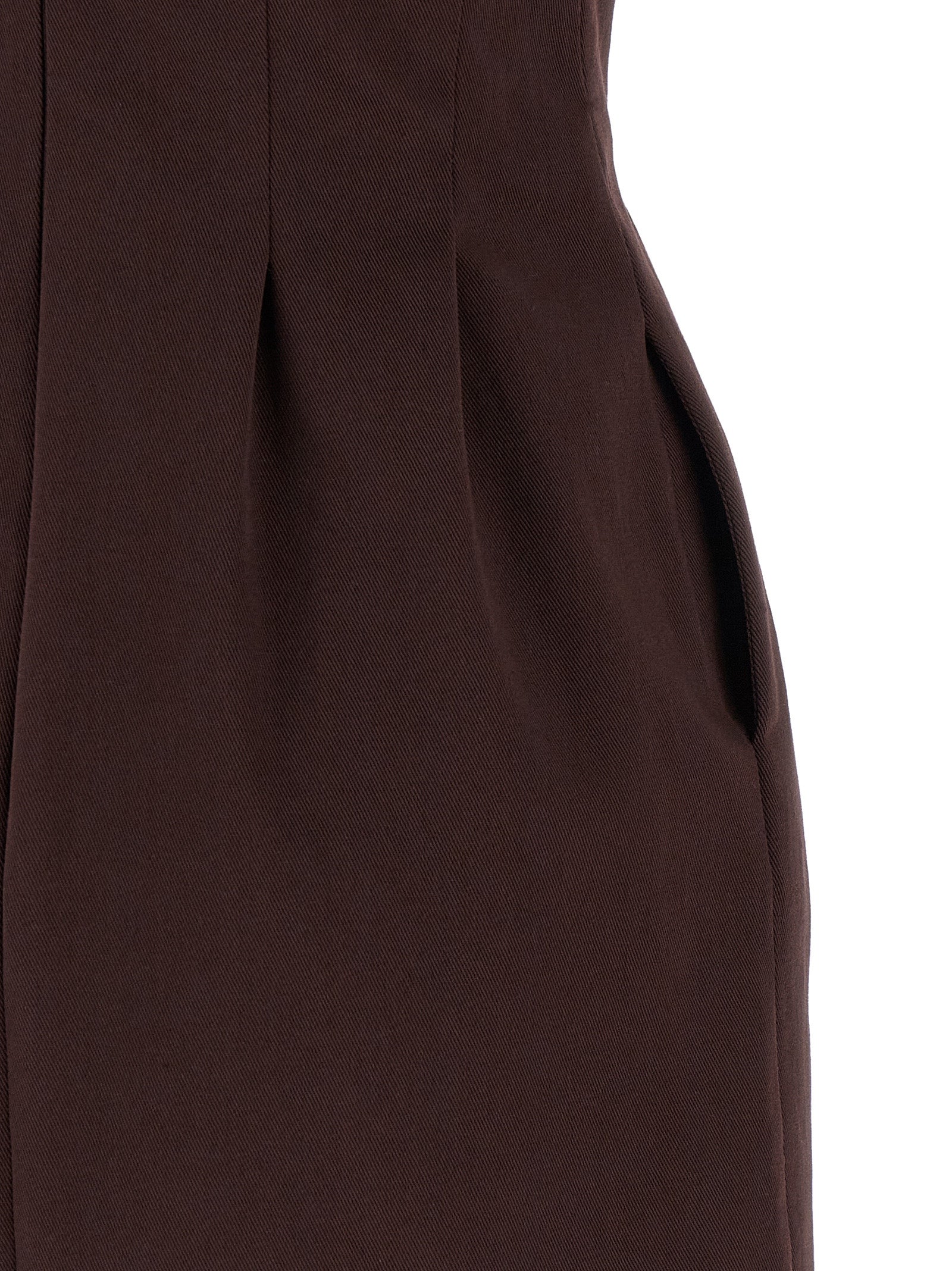 Elisabetta Franchi Brown Cotton Short Dress