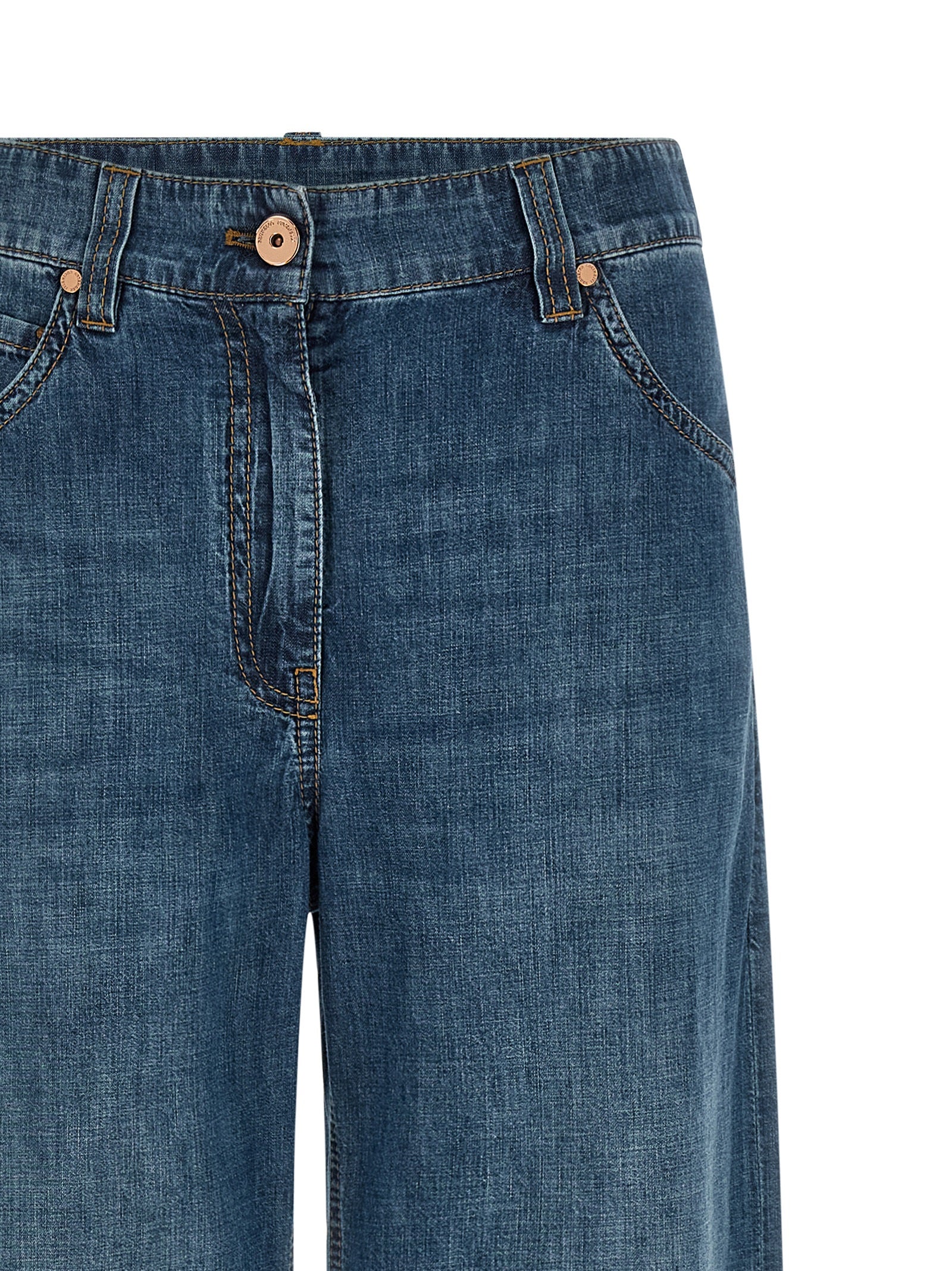 Brunello Cucinelli Blue Cotton Relaxed Fit Jeans, Designer Luxury