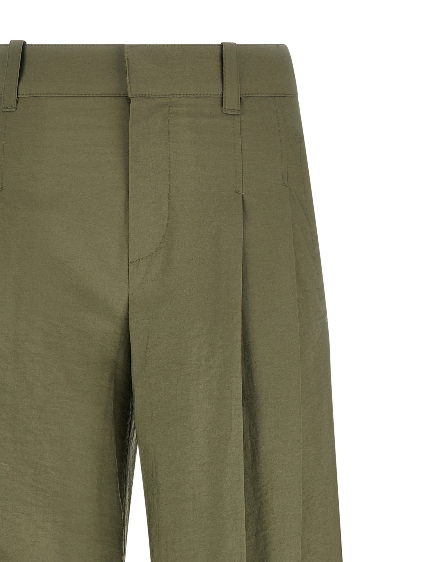 Brunello Cucinelli Bicolor Cotton Casual Pants, Designer Elegance