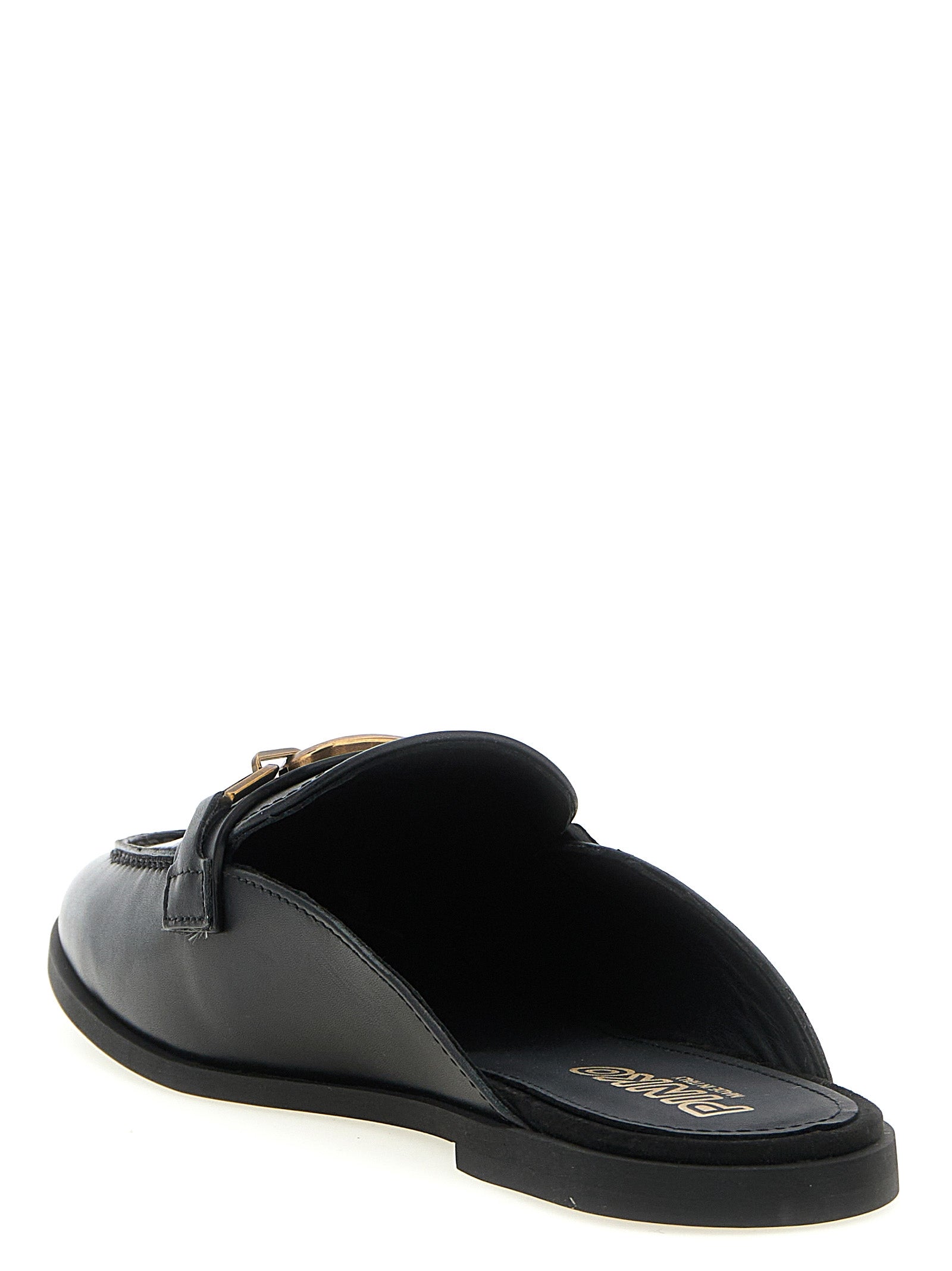 Indulge in the exquisite PINKO Black Calfskin Slides, where sumptuous leather meets artisanal luxury, elevating your style with effortless sophistication.