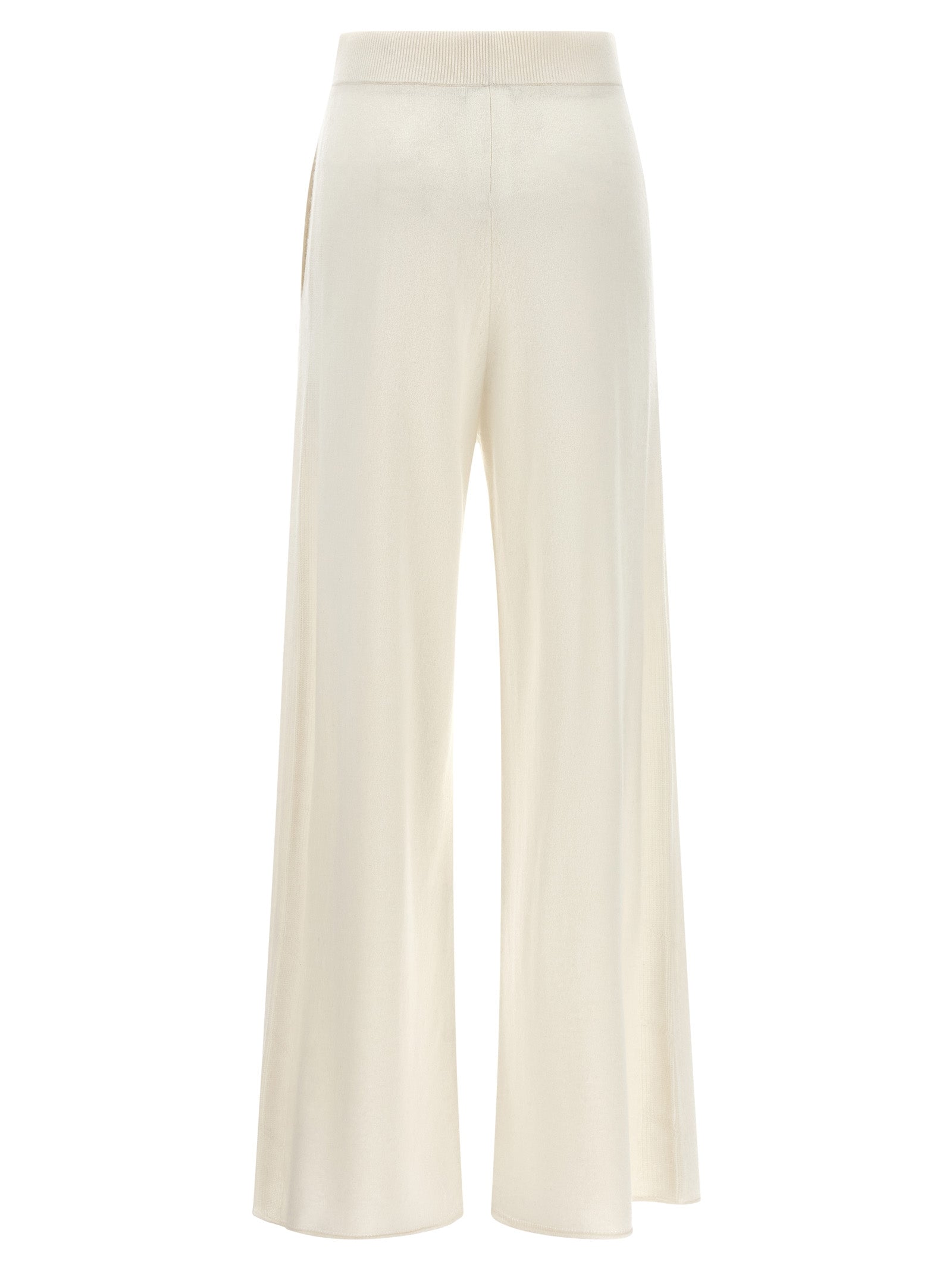 Experience the allure of Max Mara's White Cashmere Casual Pants, where artisanal luxury meets timeless elegance in 100% cashmere for the discerning individual.