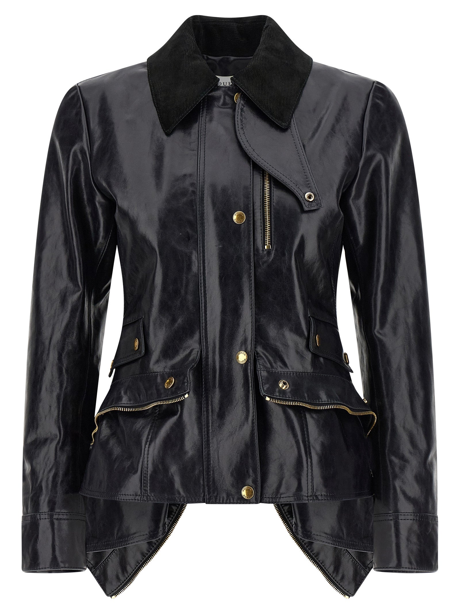 Alexander McQueen Black Cowhide Leather Jacket