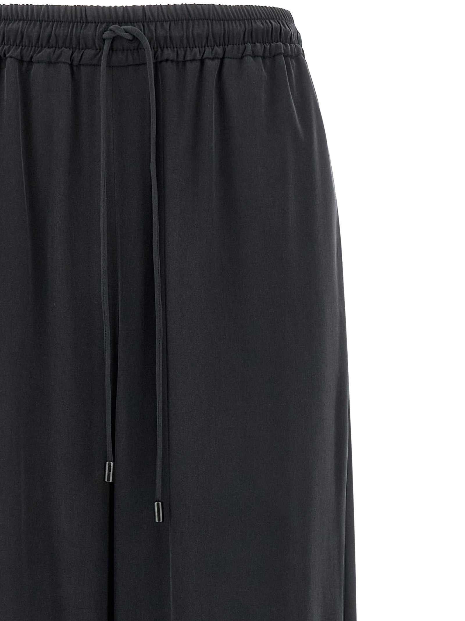 Experience the allure of Max Mara Blue Silk Casual Pants, where exquisite Italian craftsmanship meets luxurious silk, elevating your style with effortless elegance.