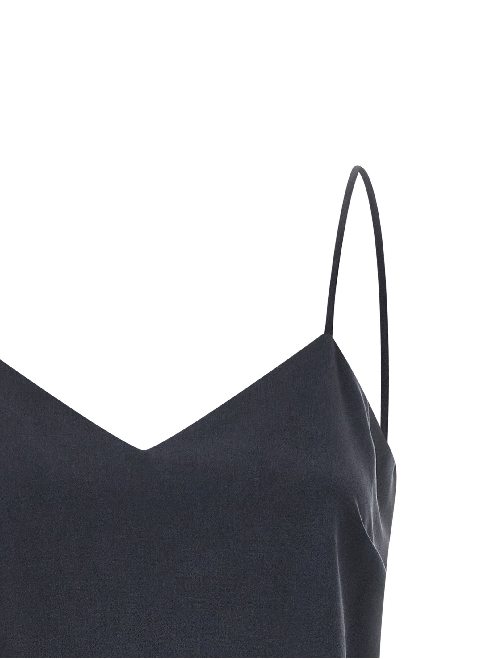 Experience the artisanal elegance of the Max Mara Gray Silk Sleeveless T-Shirt, crafted from luxurious silk to elevate your wardrobe with timeless sophistication.