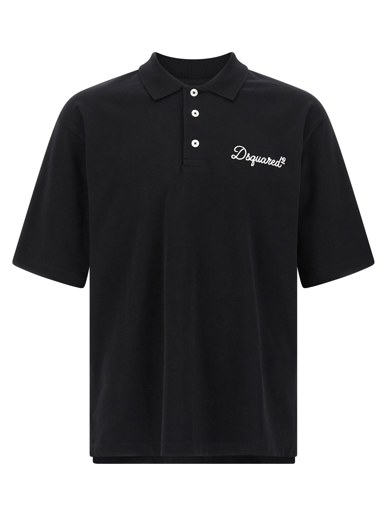 Dsquared² Black Cotton Polo Shirt - Designer Luxury Essential