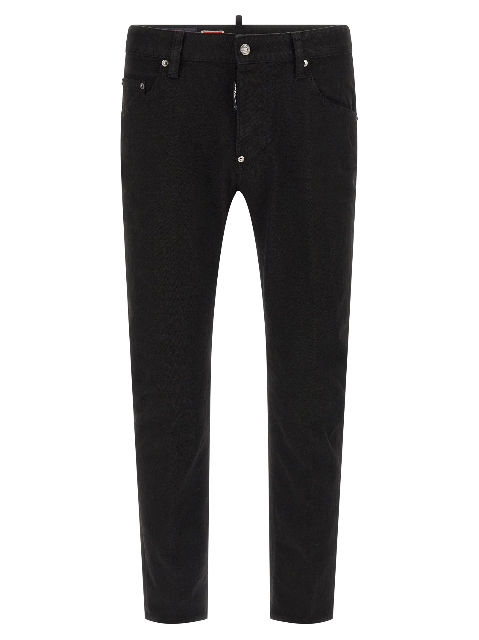 Dsquared² Black Cotton Straight-Leg Jeans – Designer Luxury Denim