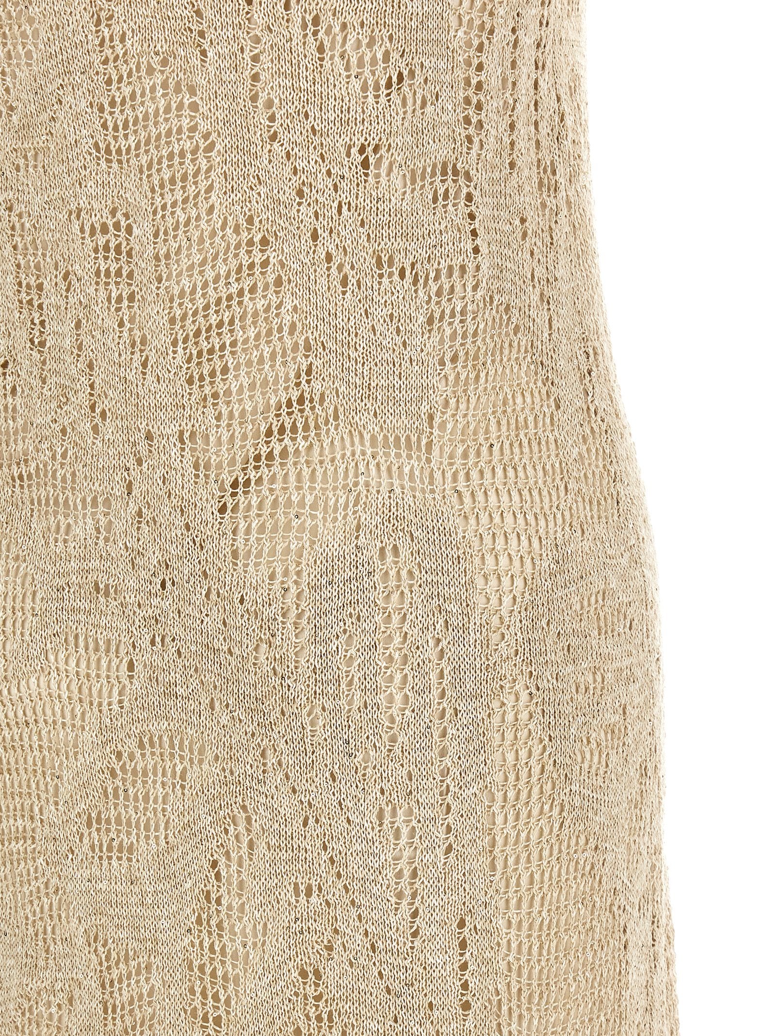 Brunello Cucinelli Beige Linen Long Dress, Artisanal Luxury Couture