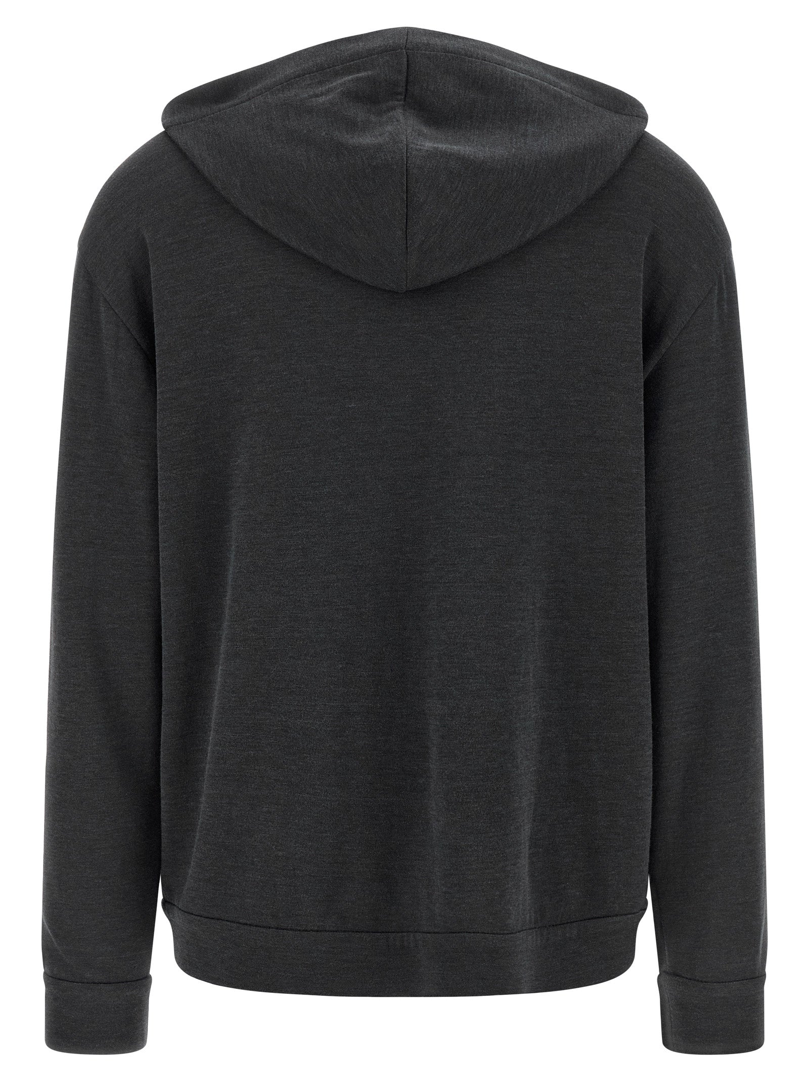 Brunello Cucinelli Gray Cotton Hoodie, Artisanal Luxury Comfort