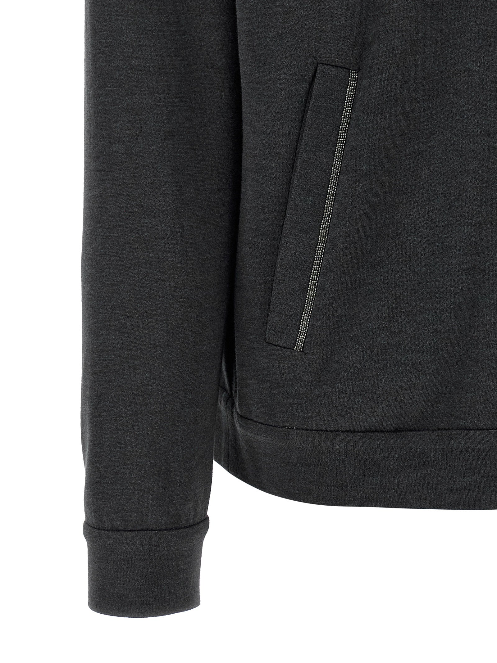 Brunello Cucinelli Gray Cotton Hoodie - Artisanal Luxury Comfort