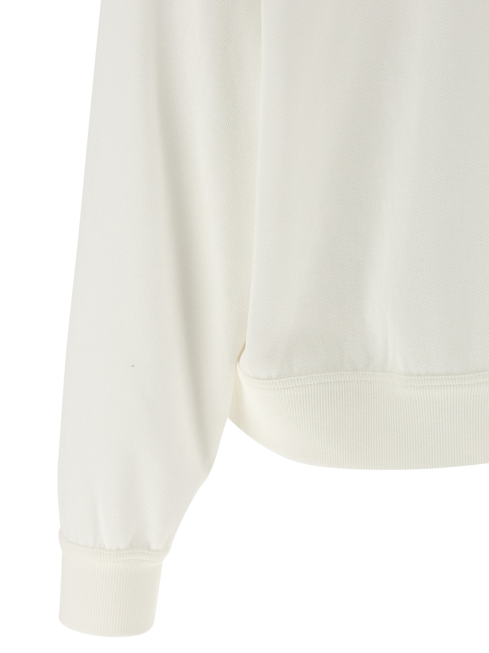 Brunello Cucinelli White Cotton Sweatshirt - Artisanal Luxury