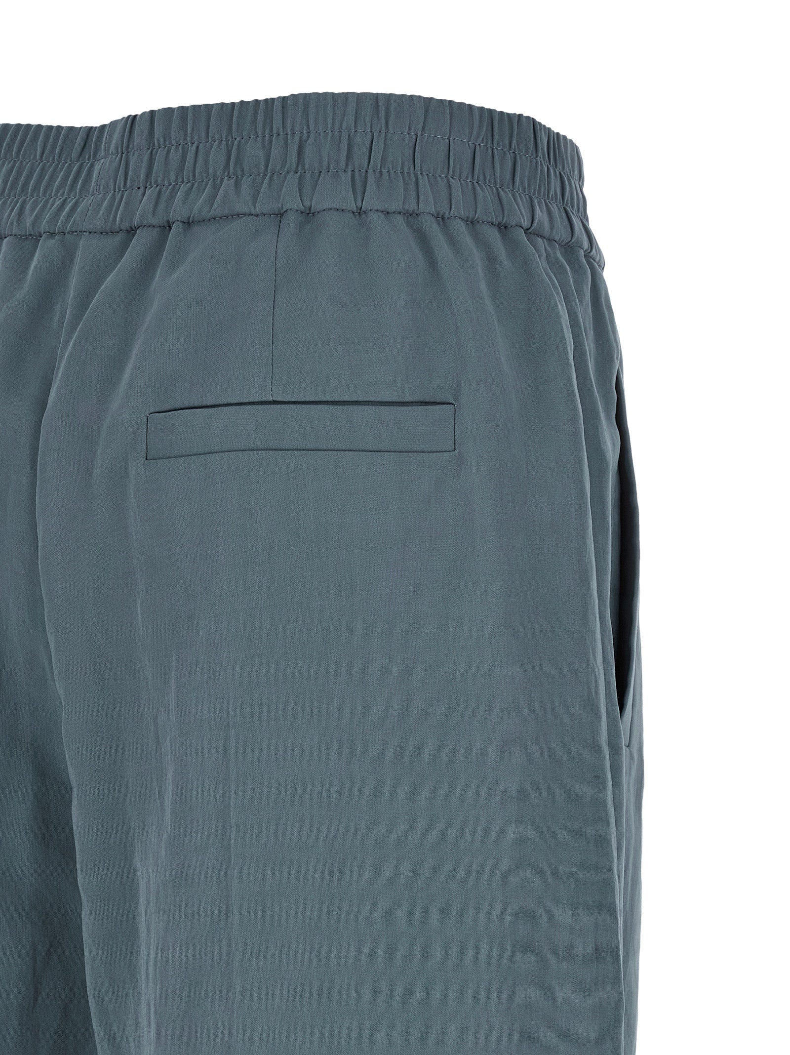 Brunello Cucinelli Blue Cotton Casual Pants, Artisanal Elegance