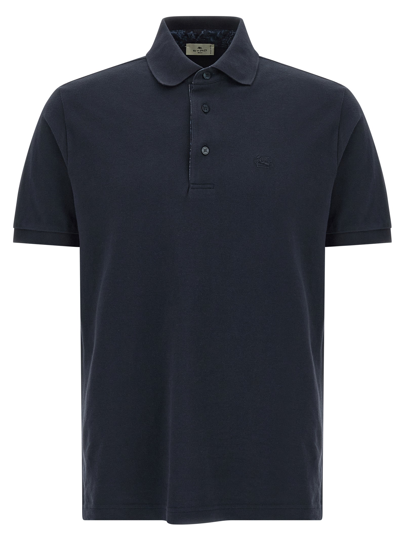 Discover the Etro Blue Cotton Polo Shirt, a masterpiece of Italian craftsmanship, blending elegance and comfort for the discerning individual seeking timeless sophistication.